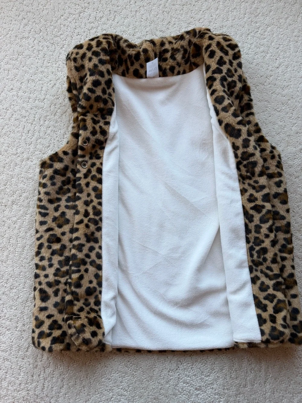 Girl’s Carter's Leopard Faux Fur Vest